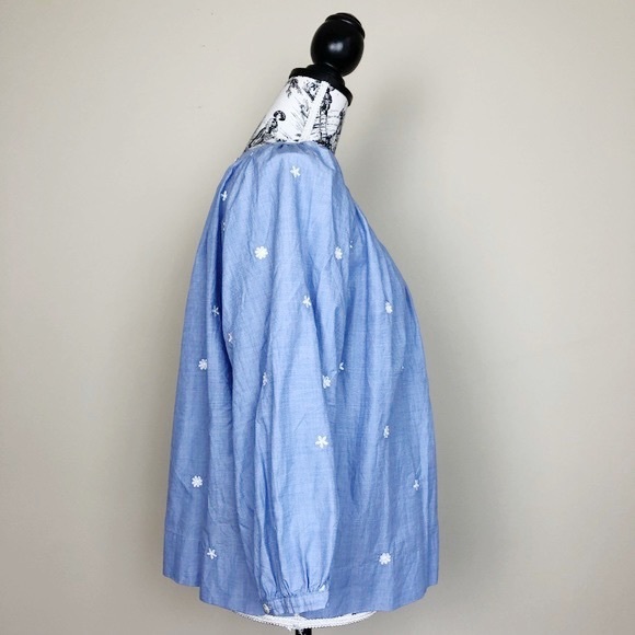 NWOT J. CREW The Perfect Top with Embroidery - Picture 3 of 7